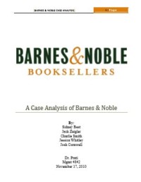 Image of Case Analysis of Barnes &	Noble